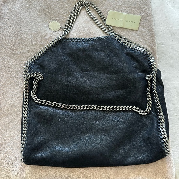 Stella McCartney Handbags - Stella McCartney Black Vegan Leather Falabella Chain Tote Bag
